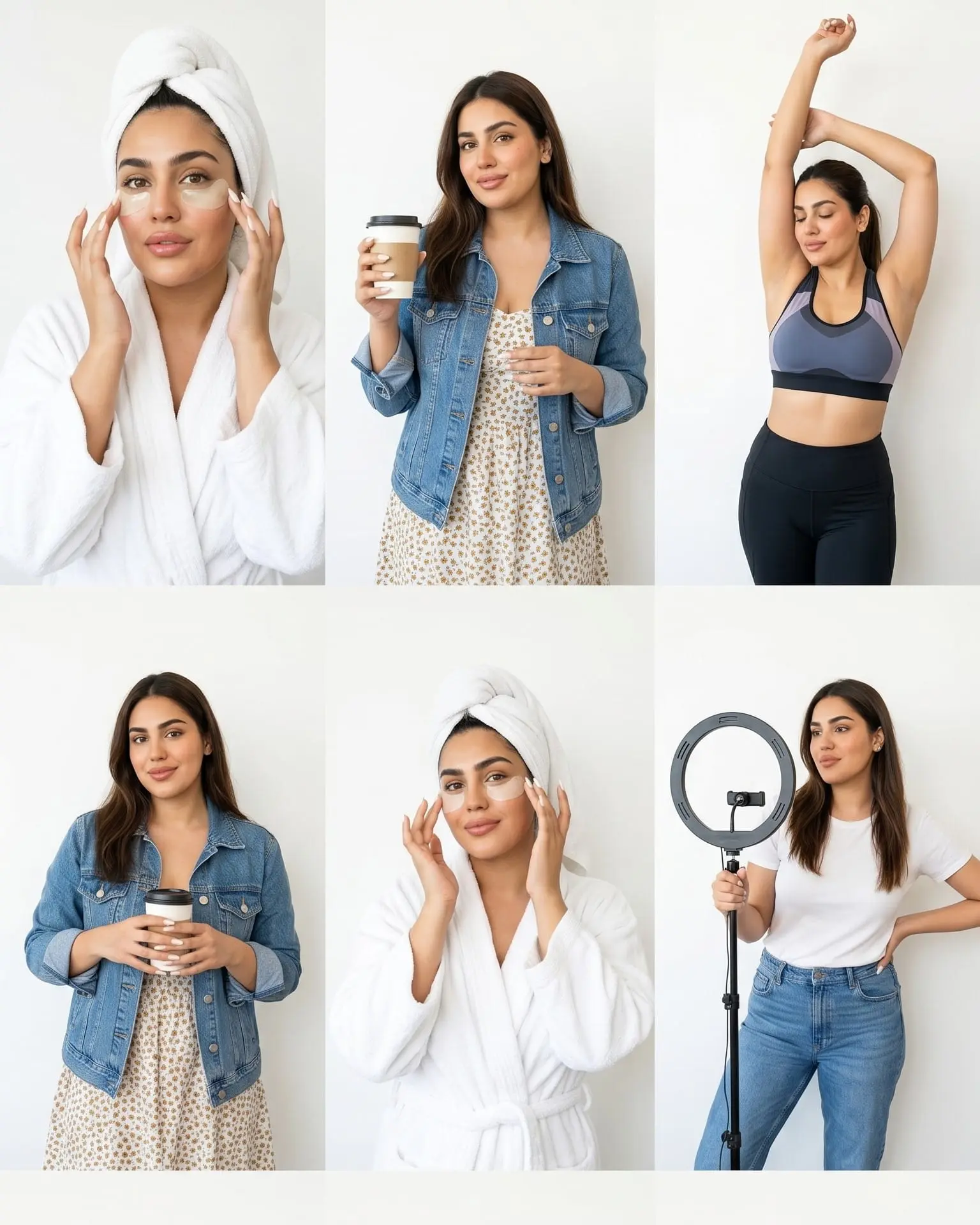 AI influencer lifestyle content collage